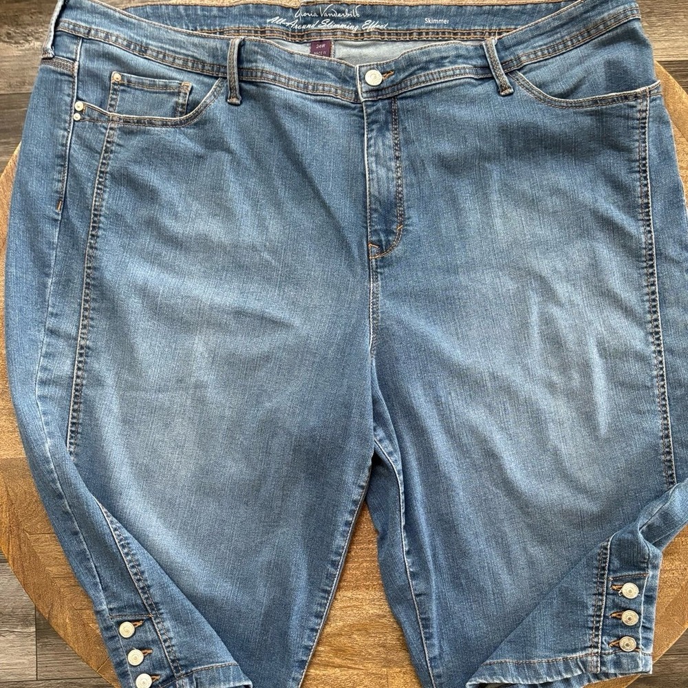 Gloria Vanderbilt Women's Jorts Denim Bermuda Shorts Stretch 24W